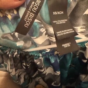 Bisou Bisou Blue and Gray Patterned